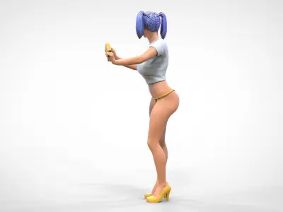 N2 Pretty Woman Car wash worker 3D print model