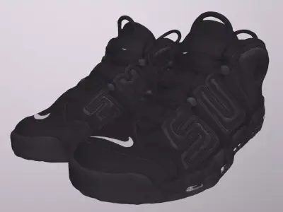 NIKE AIR UPTEMPO x SUPREME PBR Low-poly 3D model