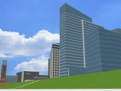 Amaryllis City Free low-poly 3D model