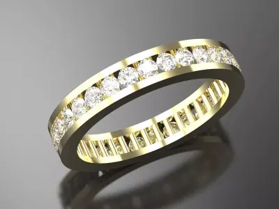 engagement gold ring 3dmodel 3D print model