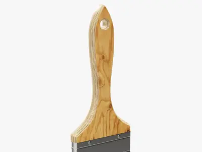 Regular painting brush 02 3D model