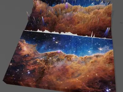 Low Res James Webb deep sky object 3d software analysis Free 3D print model