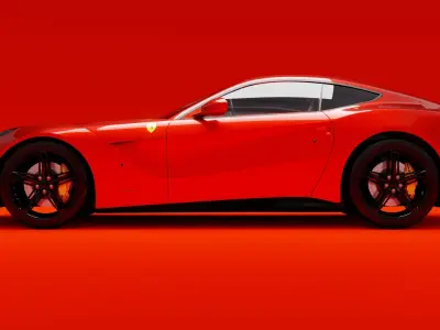 Ferrarri F12 Berlinetta Fully Rigged for blender 3D model