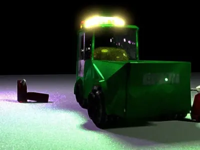 Low Poly Truck zombie Low-poly 3D model