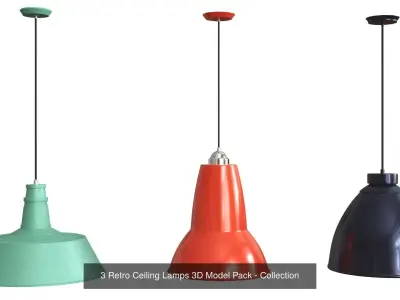 20 Collection Lamps 3D model pack