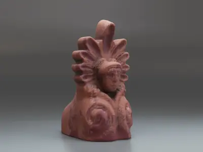 Greek Architectural Roof Decoration Low-poly 3D model
