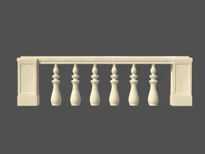 Classic Hand Rail 3D model