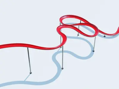 Water Slide Low-poly 3D model purchase