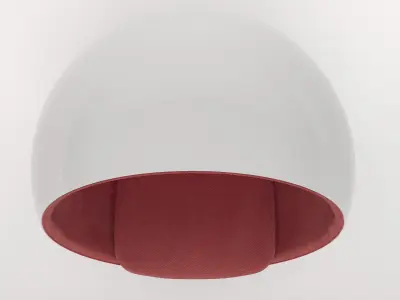 Red and White Ball Chair 3D model