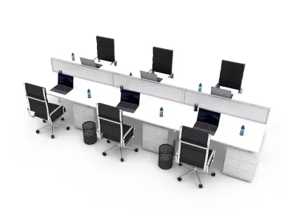 3D office work and meeting table 05 model Low-poly 3D model