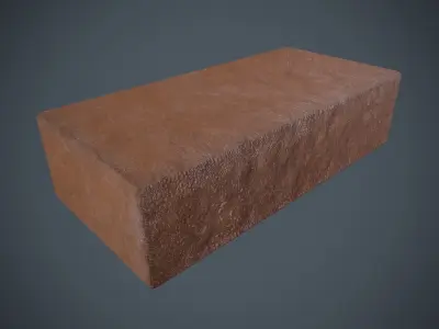 Brick modular kit Lowpoly pack of bricks blocks Low-poly 3D model