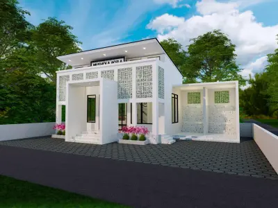 Mosque or Mushola or PrayerRoom or SmallMosque 3D Architecture 3D model