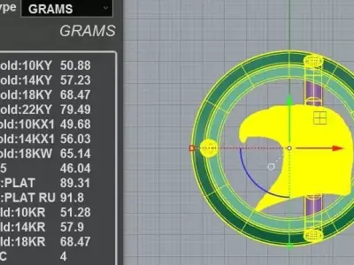 Eagle Belt Buckle Gold  3D print model