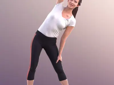 Nadin 10754 - Stretching Girl Low-poly 3D model