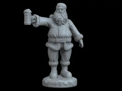 Stylized Santa Claus 2 3D print model