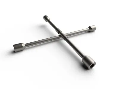 Lug Wrench M02 Low-poly 3D model