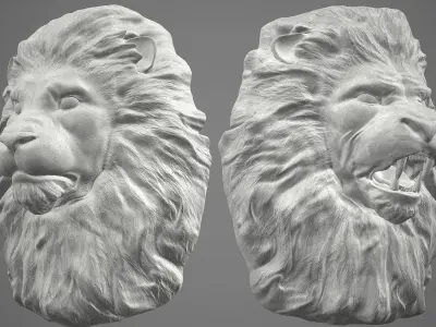 Lions heads 3D model