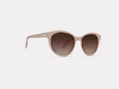 Raina Sunglasses in Elderflower Crystal 3D model