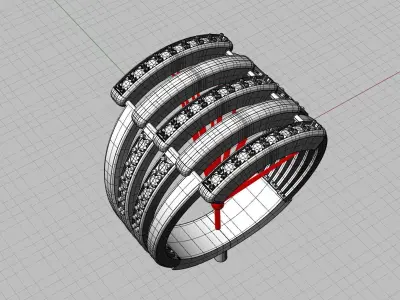 Woman Ring 3D print model 20