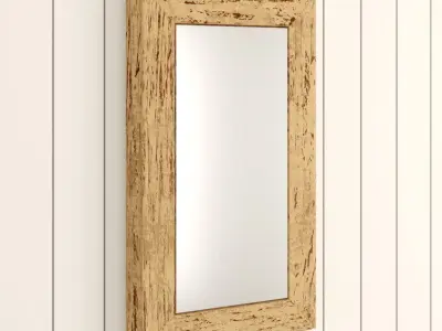 Rustic Distressed Accent Mirror 3D model