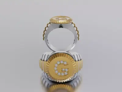 Ring Letter 3D print model