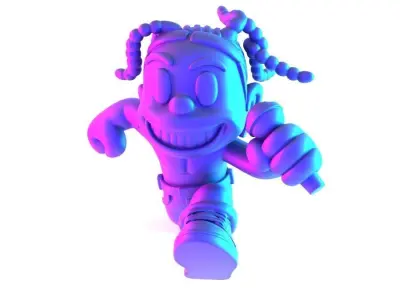 Travis Scott Air Jordan 1 Low Cartoon toy 3D print model