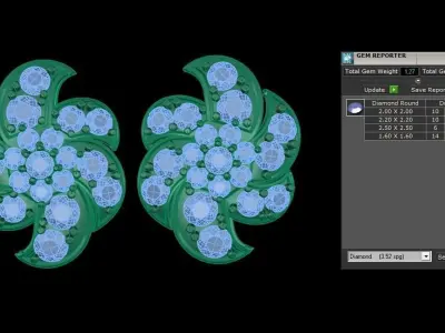 Earring women small for daughter  3D model