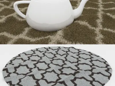 Round Rug Set 155 3D model