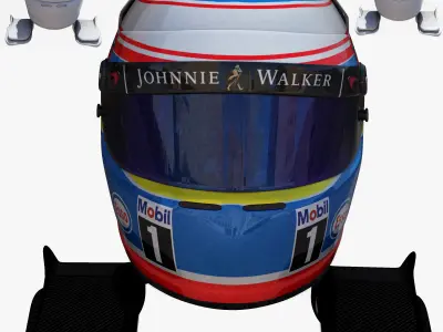 Alonso Helmet 2016 Low-poly 3D model