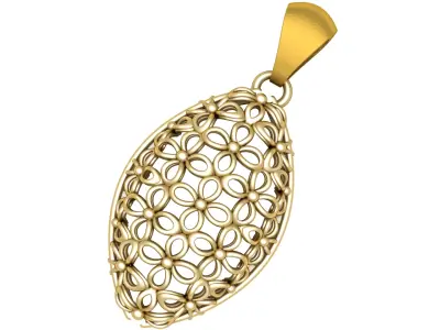 MAJESTIC GOLD PENDANT 3D PRINTABLE MODEL 3D print model