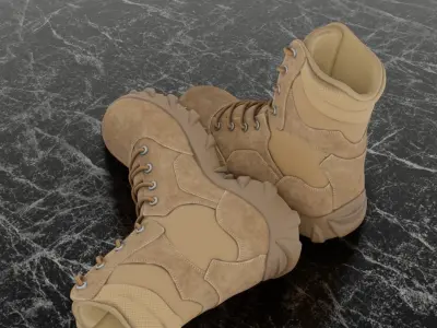 TURKISH COMMANDER BOOTS 3D - ANAFARTALAR Low-poly 3D model