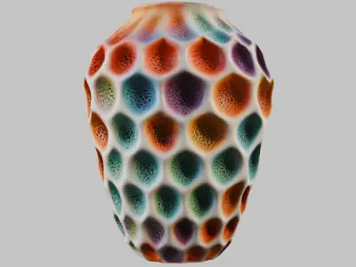 Porous Decorative Vase - Modern 3D Low-poly 3D model