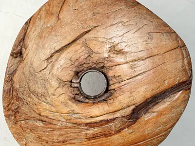 Wooden Wagon Wheel Artifact 3D model