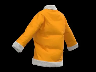 Plush puffer jacket 3D model