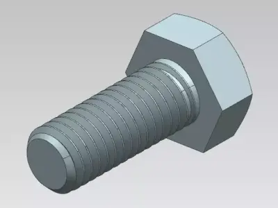 Hex screw M8 3D print model