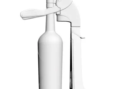 Modern wine bottle opener  3D model
