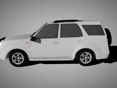 Car 3d model with rig SUV 3D model
