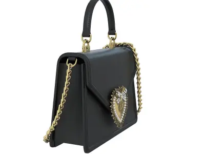 Dolce Gabbana Devotion top-handle Bag Black Leather Low-poly 3D model