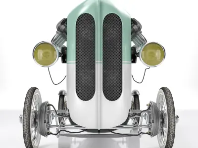 Steampunk Race Car 3D model