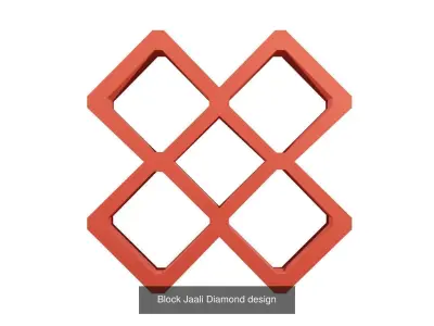 Bricks Jaali Style Designer 3D Model Collection