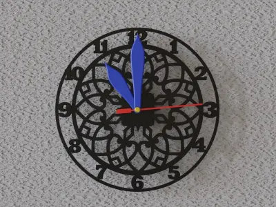 mandala 7 wall clock 3D print model