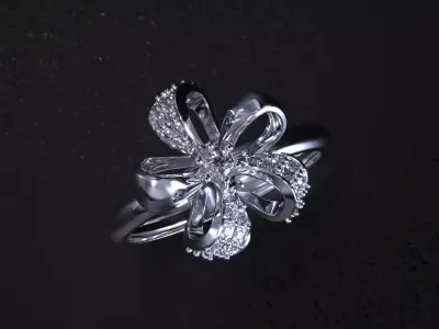 Floral Shape Ring for Women 3D print model