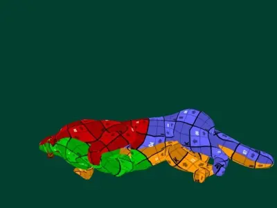 Australian Shepherd Dog Low-poly 3D model