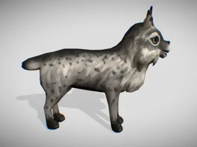 Lynx game-ready Low-poly 3D model
