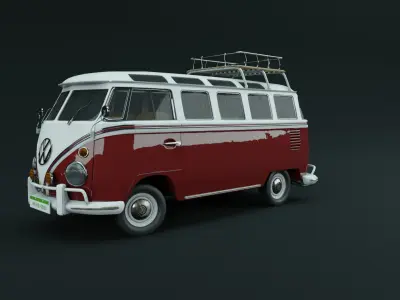 Volkswagen Type 2 Minibus 3D model