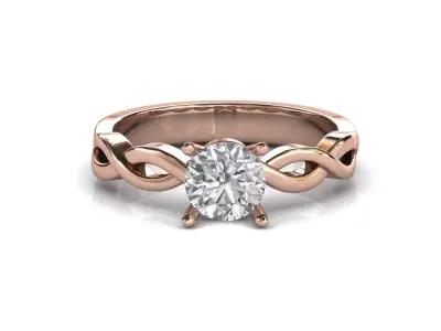 STL 3DM Print Ready Women Diamond Ring Lightweight Printable  3D print model 69