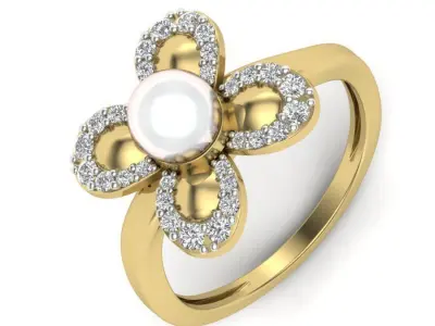 Solitaire Engagement Ring Stone model 3D print model