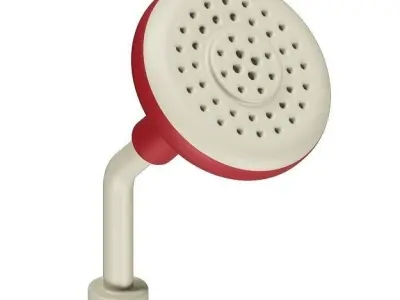 Elegant Plastic ShowerHead 3D model