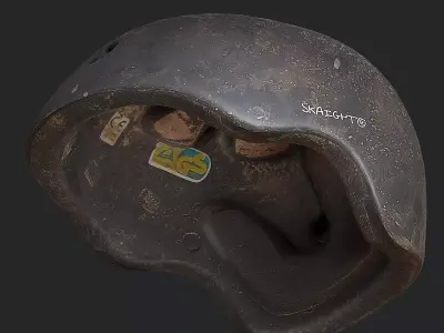 Dirty sport helmet Free 3D model