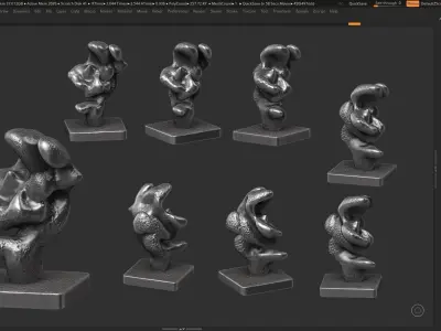 Modern Abstract Decorative sculpture 3d print model 133 3D print model